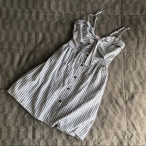 Tie front summer dress with cut out